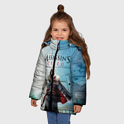 Куртка зимняя для девочки Assassins Creed, цвет: 3D-черный — фото 2