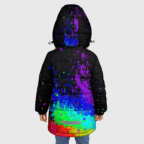 Зимняя куртка для девочки Леон / 3D-Черный – фото 4