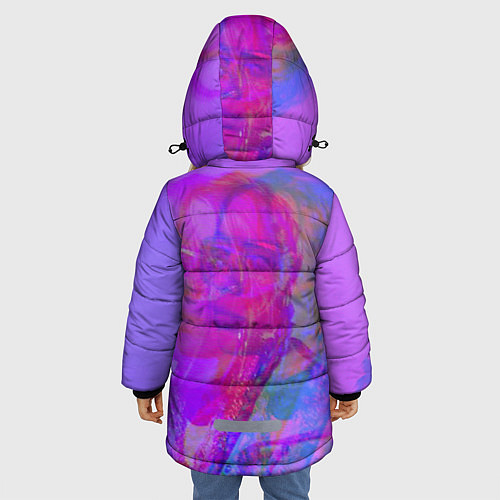 Зимняя куртка для девочки Billie Glitch Пастель / 3D-Черный – фото 4