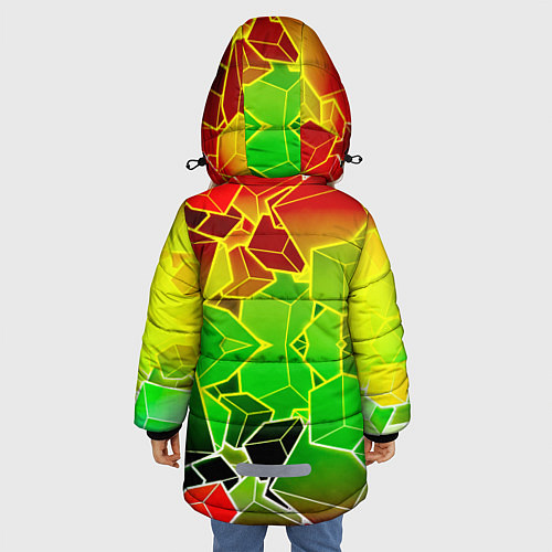 Зимняя куртка для девочки Роблокс / 3D-Черный – фото 4