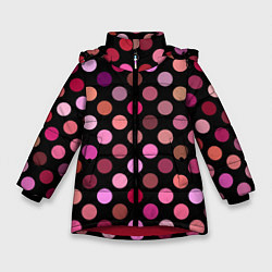 Куртка зимняя для девочки Горох, цвет: 3D-красный
