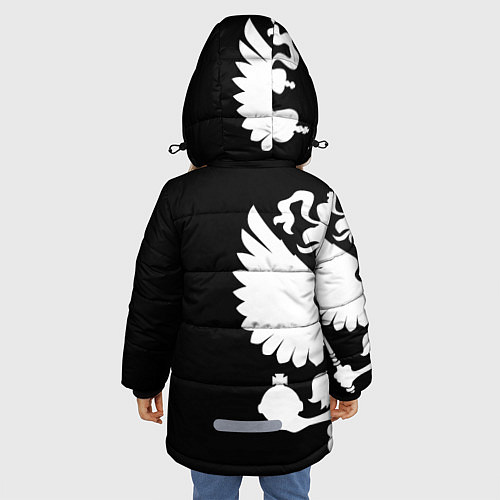 Зимняя куртка для девочки Войска связи / 3D-Черный – фото 4