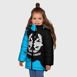Куртка зимняя для девочки Войска связи, цвет: 3D-светло-серый — фото 2