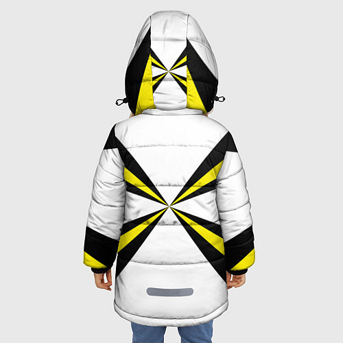 Зимняя куртка для девочки Войска связи / 3D-Черный – фото 4
