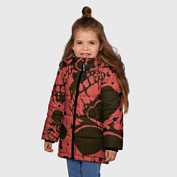 Куртка зимняя для девочки Черепа, цвет: 3D-черный — фото 2