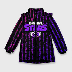 Куртка зимняя для девочки Brawl Stars Jagged, цвет: 3D-черный