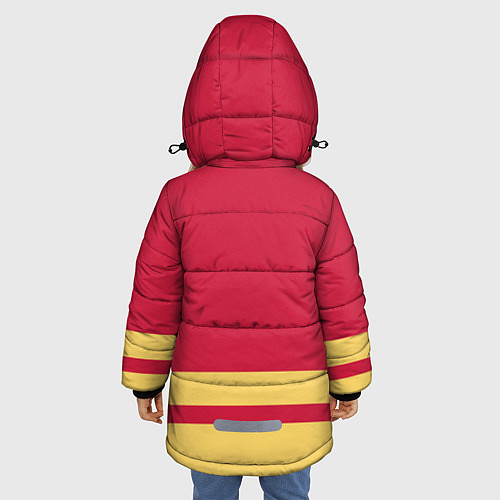 Зимняя куртка для девочки Калгари Флэймз / 3D-Черный – фото 4