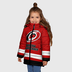 Куртка зимняя для девочки Каролина Харрикейнз, цвет: 3D-красный — фото 2