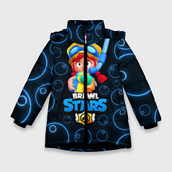 Куртка зимняя для девочки Brawl Stars Summer Jessie, цвет: 3D-черный