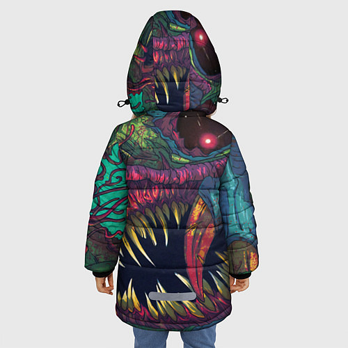 Зимняя куртка для девочки CS GO Hyper Beast / 3D-Черный – фото 4