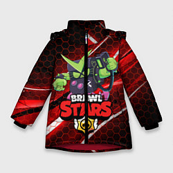 Куртка зимняя для девочки BRAWL STARS VIRUS 8-BIT, цвет: 3D-красный