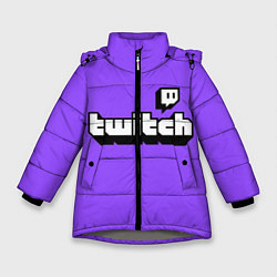 Куртка зимняя для девочки Twitch, цвет: 3D-светло-серый