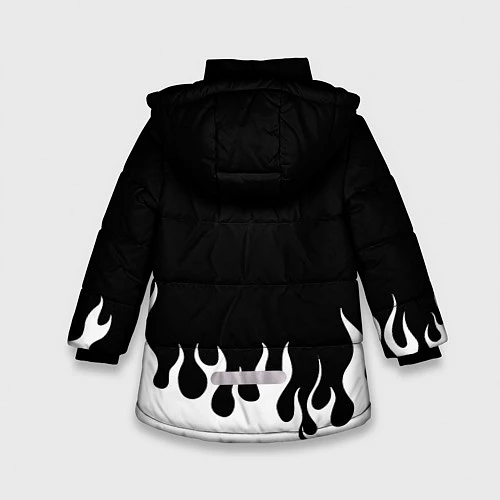 Зимняя куртка для девочки Red Hot Chili Peppers / 3D-Светло-серый – фото 2
