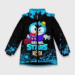 Куртка зимняя для девочки BRAWL STARS MRP, цвет: 3D-черный