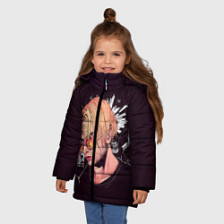 Куртка зимняя для девочки Pyrokinesis, цвет: 3D-черный — фото 2
