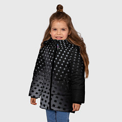 Куртка зимняя для девочки Текстура, цвет: 3D-черный — фото 2