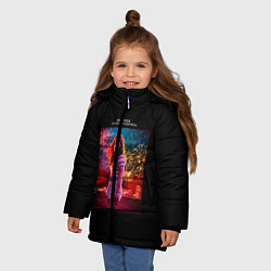 Куртка зимняя для девочки Очень странные дела, цвет: 3D-красный — фото 2
