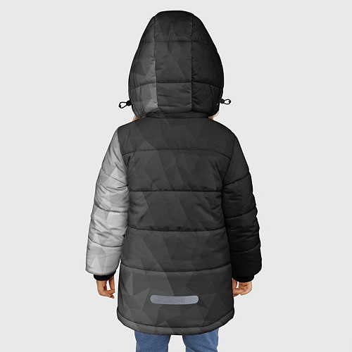Зимняя куртка для девочки Dark abstraction / 3D-Черный – фото 4