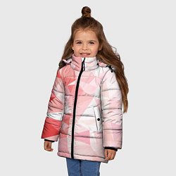 Куртка зимняя для девочки Pink abstraction, цвет: 3D-черный — фото 2