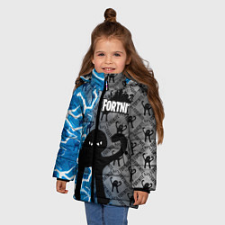 Куртка зимняя для девочки ЪУЪ FORTNITE, цвет: 3D-черный — фото 2