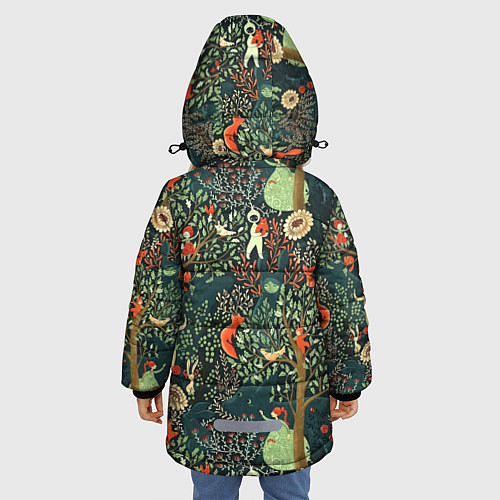 Зимняя куртка для девочки Abstraction Pattern / 3D-Черный – фото 4