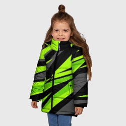 Куртка зимняя для девочки Форма для фитнеса, цвет: 3D-черный — фото 2