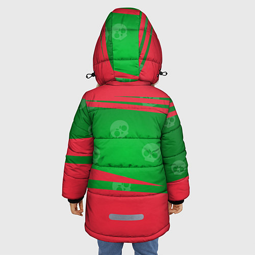Зимняя куртка для девочки Brawl stars SPIKE / 3D-Черный – фото 4