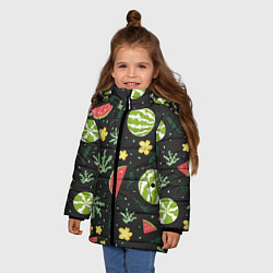 Куртка зимняя для девочки Арбузики, цвет: 3D-светло-серый — фото 2