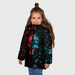 Куртка зимняя для девочки Стальной алхимик, цвет: 3D-черный — фото 2