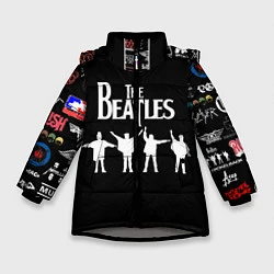Куртка зимняя для девочки Beatles, цвет: 3D-светло-серый