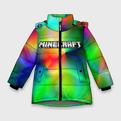 Куртка зимняя для девочки MINECRAFT, цвет: 3D-светло-серый