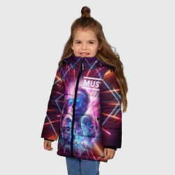 Куртка зимняя для девочки Muse, цвет: 3D-черный — фото 2