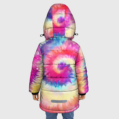 Зимняя куртка для девочки Tie Dye vortex / 3D-Черный – фото 4