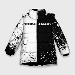 Куртка зимняя для девочки Nickelback, цвет: 3D-черный