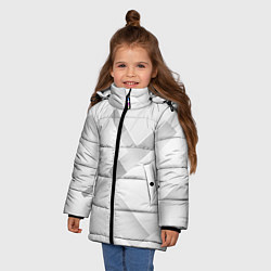Куртка зимняя для девочки Геометрическая Абстракция, цвет: 3D-черный — фото 2