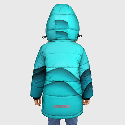 Зимняя куртка для девочки Волна / 3D-Черный – фото 4