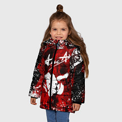 Куртка зимняя для девочки Алиса, цвет: 3D-светло-серый — фото 2