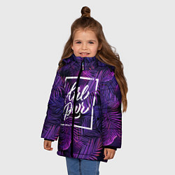 Куртка зимняя для девочки Grl Pwr, цвет: 3D-черный — фото 2