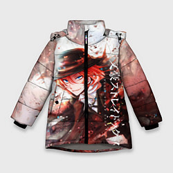 Куртка зимняя для девочки Bungou Stray Dogs, цвет: 3D-светло-серый