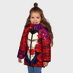 Куртка зимняя для девочки ДЕВЯТЫЙ ДОКТОР КТО, цвет: 3D-черный — фото 2