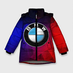 Куртка зимняя для девочки BMW NEON, цвет: 3D-светло-серый