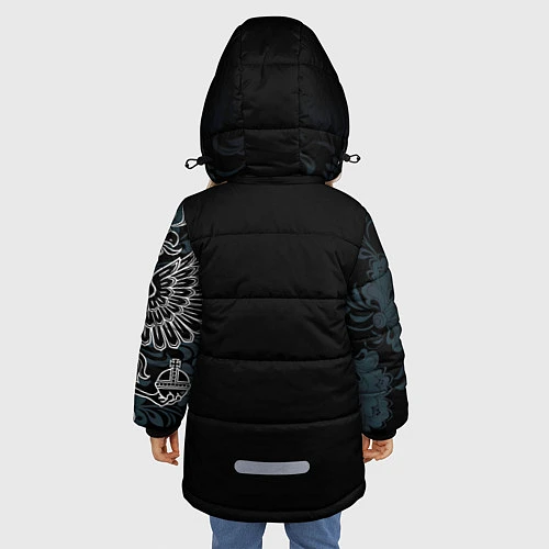 Зимняя куртка для девочки Россия / 3D-Черный – фото 4
