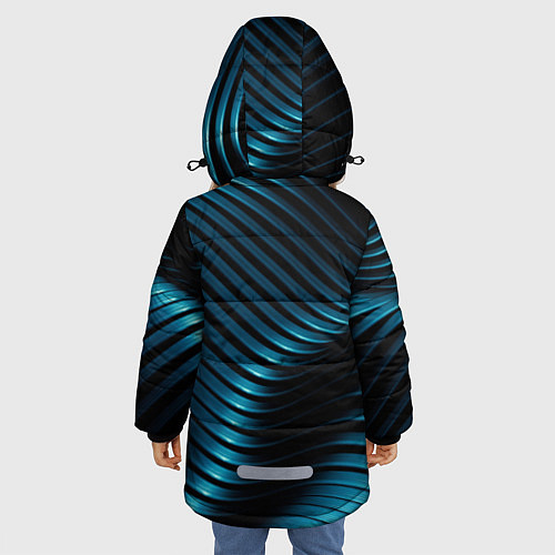 Зимняя куртка для девочки Плавность, / 3D-Черный – фото 4