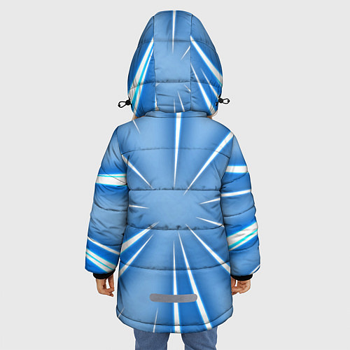 Зимняя куртка для девочки Аниме Роза / 3D-Черный – фото 4