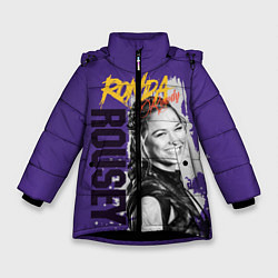 Куртка зимняя для девочки Ronda Rousey, цвет: 3D-черный