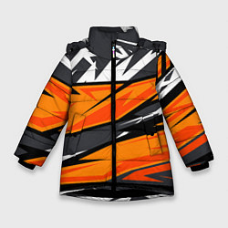 Куртка зимняя для девочки Bona Fide Одежда для фитнеса, цвет: 3D-черный