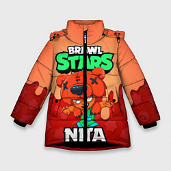 Куртка зимняя для девочки BRAWL STARS NITA, цвет: 3D-черный
