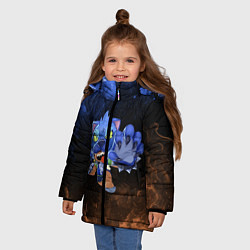 Куртка зимняя для девочки Brawl stars Leon, цвет: 3D-черный — фото 2