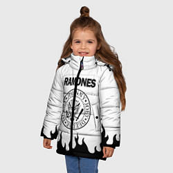 Куртка зимняя для девочки RAMONES, цвет: 3D-черный — фото 2