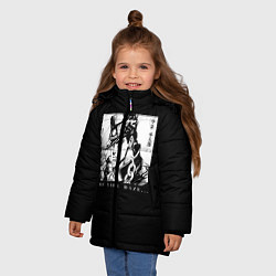 Куртка зимняя для девочки Невероятные приключения джоджо, цвет: 3D-светло-серый — фото 2